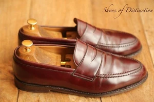 Alfred Sargent Burgundy Leather Shoes Penny Loafers Men's UK 8 US 9 English Made - Foto 1 di 10