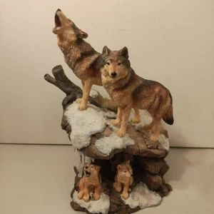 Danbury Mint Spirit of the Wolf Sculpture 10 1/2" Collection By Nick Bibby - Picture 1 of 17