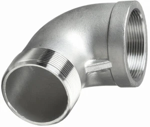 2" NPT 304 Stainless Steel Street 90 Elbow Pipe 150 Threaded Fitting - Picture 1 of 2