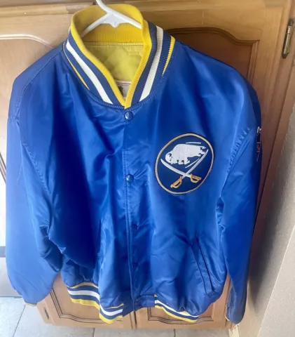 Buffalo Sabres Vintage Starter Satin Jacket Xl - Buttons In Excellent Condition Cover