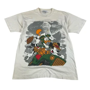 Vintage 90s Mickey Mouse Goofy Safari T-Shirt Adult XL White Disney Jerry Leigh - Picture 1 of 10