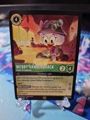 ~Disney LORCANA Webby Vanderquack Junior Prospector Legendary 93/204~ - Image 1 of 4