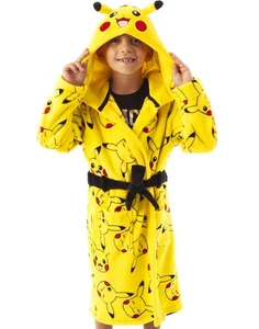 Pokemon Yellow Pikachu 3D Novelty Hood Bathrobe Unisex Kids - Picture 1 of 10
