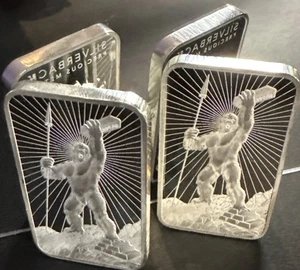 Lote de 2 metales preciosos Victorious Ape Kinesis de plata de 1 oz plata 999 - Imagen 1 de 10