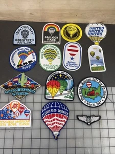 12 W hot air balloon patches Kenya Dells VTG Tucson St Louis Cat1 - Picture 1 of 6