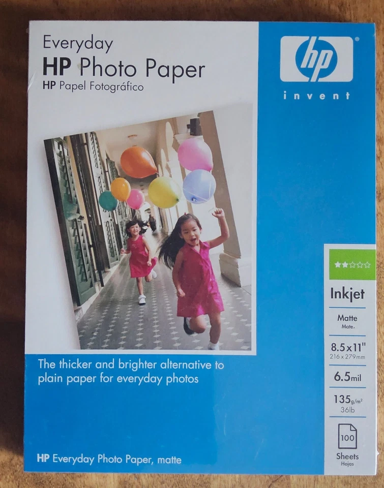 HP Everyday Inkjet Photo Paper (Matte Finish) 8.5 x 11 Inches (100 Sheets) - Image 1 of 1