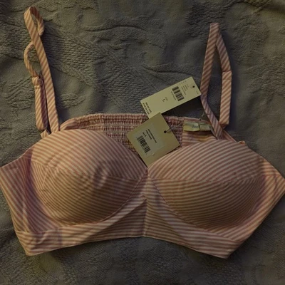 Sujetador Anthropologie Favorito Hija Ex Novio Con Rayas Rosa Talla Grande Foto 1 de 4
