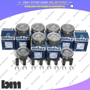 8x Pistons & Rings Set Mahle For Porsche Cayenne Panamera Turbo 955 4.8T 957 970 - Picture 1 of 5
