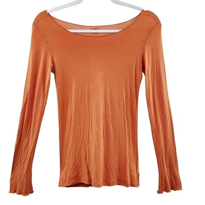 Camiseta túnica Majestic Paris naranja manga larga cuello redondo para mujer talla 1’ Foto 1 de 4
