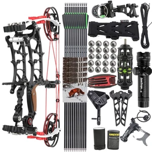Bogenschießen 30-75lbs Compoundbogen Kit Dual-Use Short Axis Jagd Ziel Schießen RHLH - Bild 1 von 21