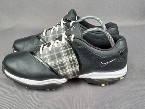 Nike Air Embellish Women Golf Shoe Size 10 Spikes Cleats 549576-001 Black Plaid - Picture 1 of 23