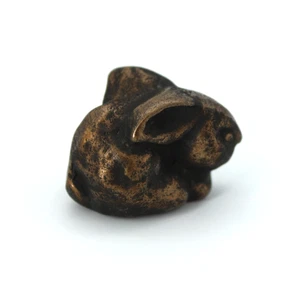 Hase Figur Bronze 166g massiv Tier Statue Skulptur animal Kaninchen alt vintage - Bild 1 von 6