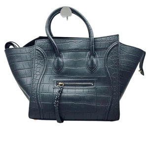 Celine Luggage Phantom schwarz große Beuteltasche Handtasche Leder geprägt gebraucht authentisch - Bild 1 von 7