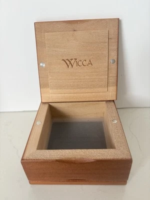 Wicca Storage And Organizing Wooden Box Magnetic Closure Screen Tray Never Used - Image 1 of 4