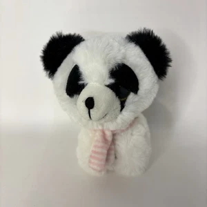 Panda Puppy Dog Plush Stuffed Animal Toy Pink Scarf Mini Soft 5" - Picture 1 of 7