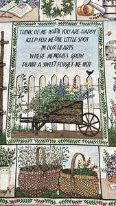 At Home America Think Of Me When You Are Happy Throw Blanket 45x59” Tapestry - Picture 1 of 7