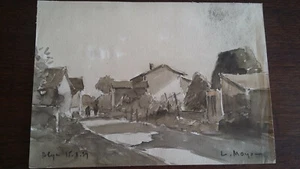 Aquarell Léon Moyse (1873-1955) Blye - Bild 1 von 2