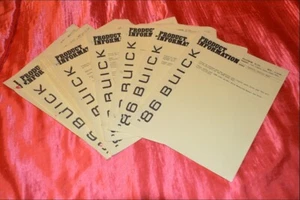RARE 1986 Buick Product Information Sheets BMD 43 Pages Regal Grand National WE2 - Picture 1 of 5