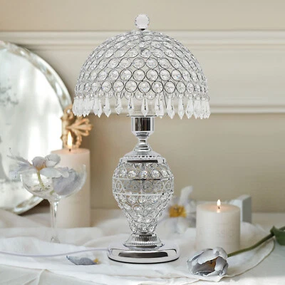 Crystal Table Lamp Bedside Nightstand Desk Reading Lamp Bedroom Living Room Lamp - Image 1 of 4