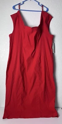 Maeve 3X XXXL Red Cotton Linen Blend Sleeveless Dress Anthropologie $168 - Image 1 of 4