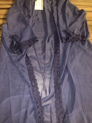 KIMONO Bohemio LuLaRoe CHLOE SÓLIDO AZUL MARINO Mediano 10/12 Abierto Encaje Transparente Nuevo Foto 1 de 4