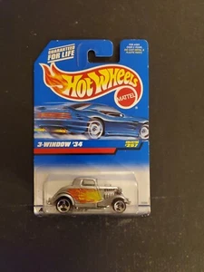 Hot Wheels 3-Window '34, Silver, Collector #257 New 2006 Card. - Picture 1 of 6