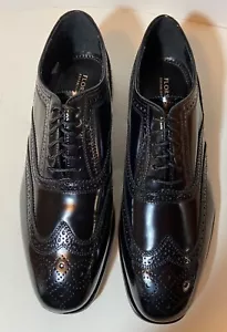 Zapatos de vestir Florsheim para hombre Lexington punta de ala Oxford corbata encaje cuero negro - Imagen 1 de 11