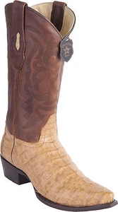 Bota occidental Los Altos genuina MIEL COCODRILO CAIMÁN vientre punta corta EE+ 94G8251 - Imagen 1 de 2