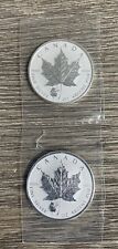 2X - 2016 CANADA $5 CHINESE PANDA Privy Silver Maple Leaf 1oz .9999 Silver Coins