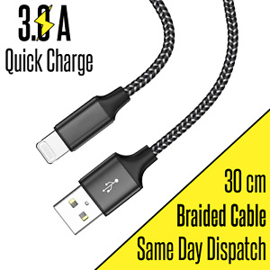 Iphone Cable Short 1FT/30CM Nylon Braided Iphone Charger Cable