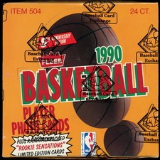 1990/91 Fleer Basketball Wrapped Sealed BBCE Jumbo Cello Wax Box