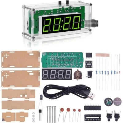 Digital Clock DIY Full Self Build Kit - Soldering Learning Teaching Project - Image 1 of 4