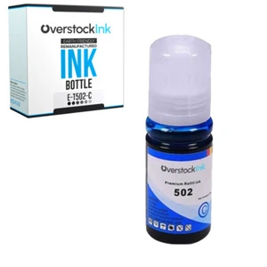 Botella de tinta cian 502 de repuesto para Epson Expression ET-2700 ET-2750 ET-3700 - Imagen 1 de 1