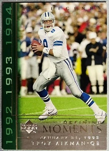 2000 Mazzo superiore Defining Moments #DM2 Troy Aikman Cowboys - Foto 1 di 2