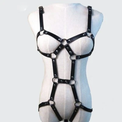 Body Bondage Lencería Mujeres Imitación Cuero Ligueros Tirantes Ajustables EE. UU. Foto 1 de 4