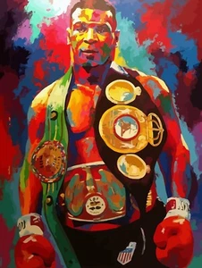 NEW MIKE TYSON BOXING SPORTS POSTER PREMIUM WALL ART PRINT SIZE A5-A1 - Picture 1 of 6
