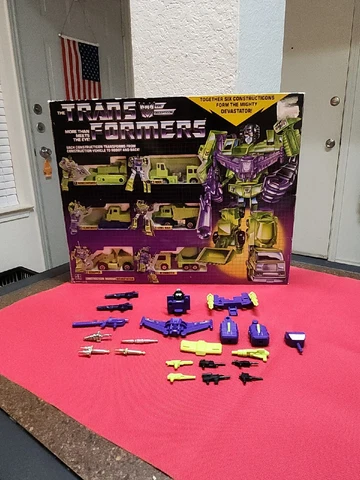 1985 Vintage G1 Transformers Constructicons Devastator Gift Set IN ORIGINAL PACK Cover