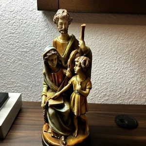 11” Jesus Mary Joesph Nativity Anri Figurine Statue Wood. Nice! PLEASE READ - Picture 1 of 11