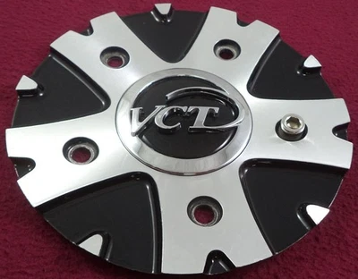 VCT Wheels Silver / Gloss Black Custom Wheel Center Cap # 230-1875-AL (1) - Image 1 of 3
