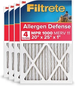 Filtrete 20x25x1 AC Furnace Air Filter, MERV 11, MPR 1000, 20x25x1,  - Picture 1 of 10