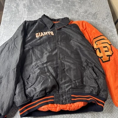 Starter Diamond Collection San Francisco Giants MLB Quilted Bomber Jacket XL VTG - Image 1 of 4