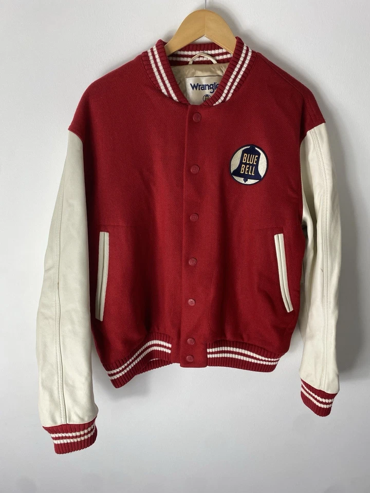 Gant X Wrangler Blue Bell Red/White Varsity Jacket  Size medium  - Image 1 of 4