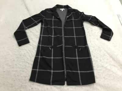 Cárdigan Maurices Mantón Largo Mujer XS Extra Pequeño Negro Blanco Cuadros Largo Foto 1 de 4