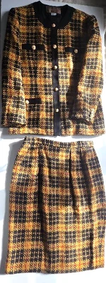 Conjunto Blazer y Falda Vintage SAVILLE Tweed Multicolor a Juego Foto 1 de 4