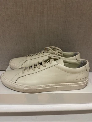 Common Projects Original Achilles Low Grey UK Size 10 Warm White Leather EU 44 - Image 1 of 4