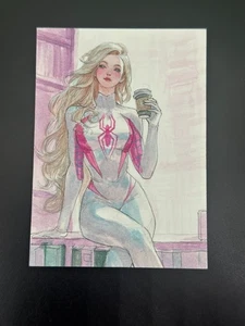 2024 PHOENIX Stuido MARVEL Original Sketch Cards 1/1 GWEN GHOST-SPIDER - Picture 1 of 2