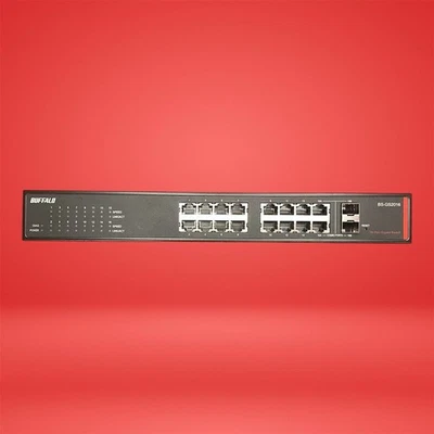 BUFFALO BS-GS2016 16-Port Gigabit Ethernet Network Switch Rack Mountable - Image 1 of 4