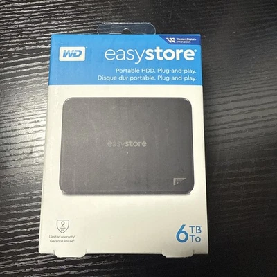 New WD Easystore 6TB HDD External USB 3.0 Portable Hard Drive - SEALED‼️🔥✅ - Image 1 of 2