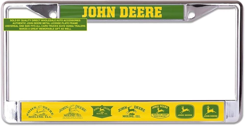 John Deere & Company ✅MARCO DE MATRÍCULA DE METAL AUTÉNTICO 🚚💨🆓 MOLINE, ILL. Foto 1 de 1