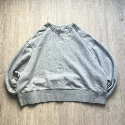 Sudadera polar Nike Sportswear Phoenix para mujer 1X gris jaspeado algodón de gran tamaño Foto 1 de 4